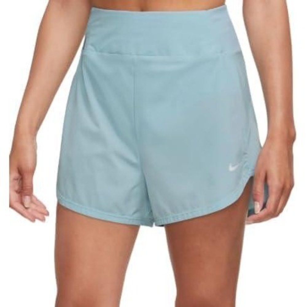 Nike Women's Dri-FIT Fitness High-Waisted 3" Brief-Lined Shorts Ocean Bliss XXL